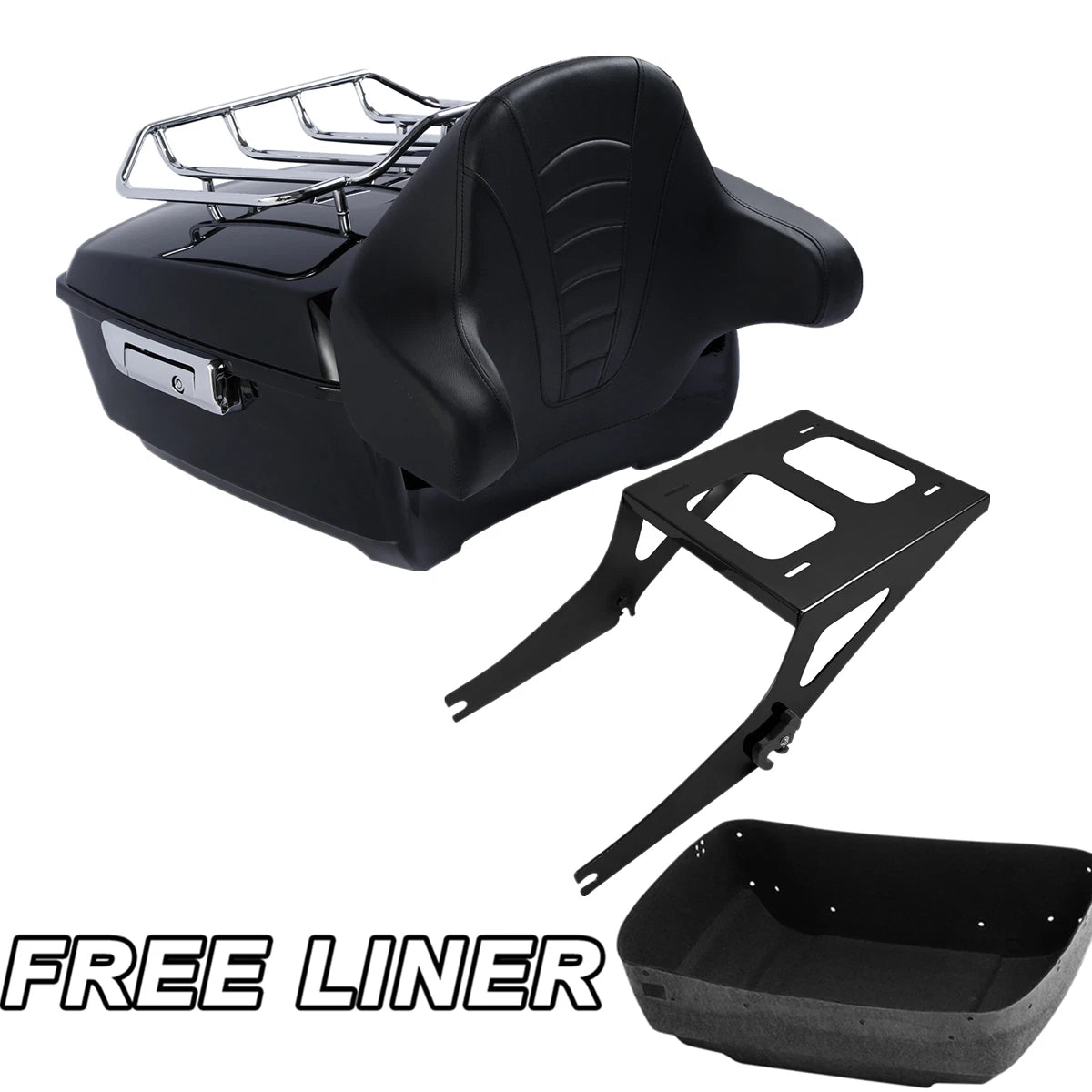 Trunk Rack Backrest Pad for Harley Fat Boy FLST (2008–2016)