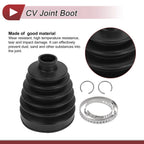 Outer CV Joint Boot Kit with Clamps for BMW 328i (2007–2016) 31607549468