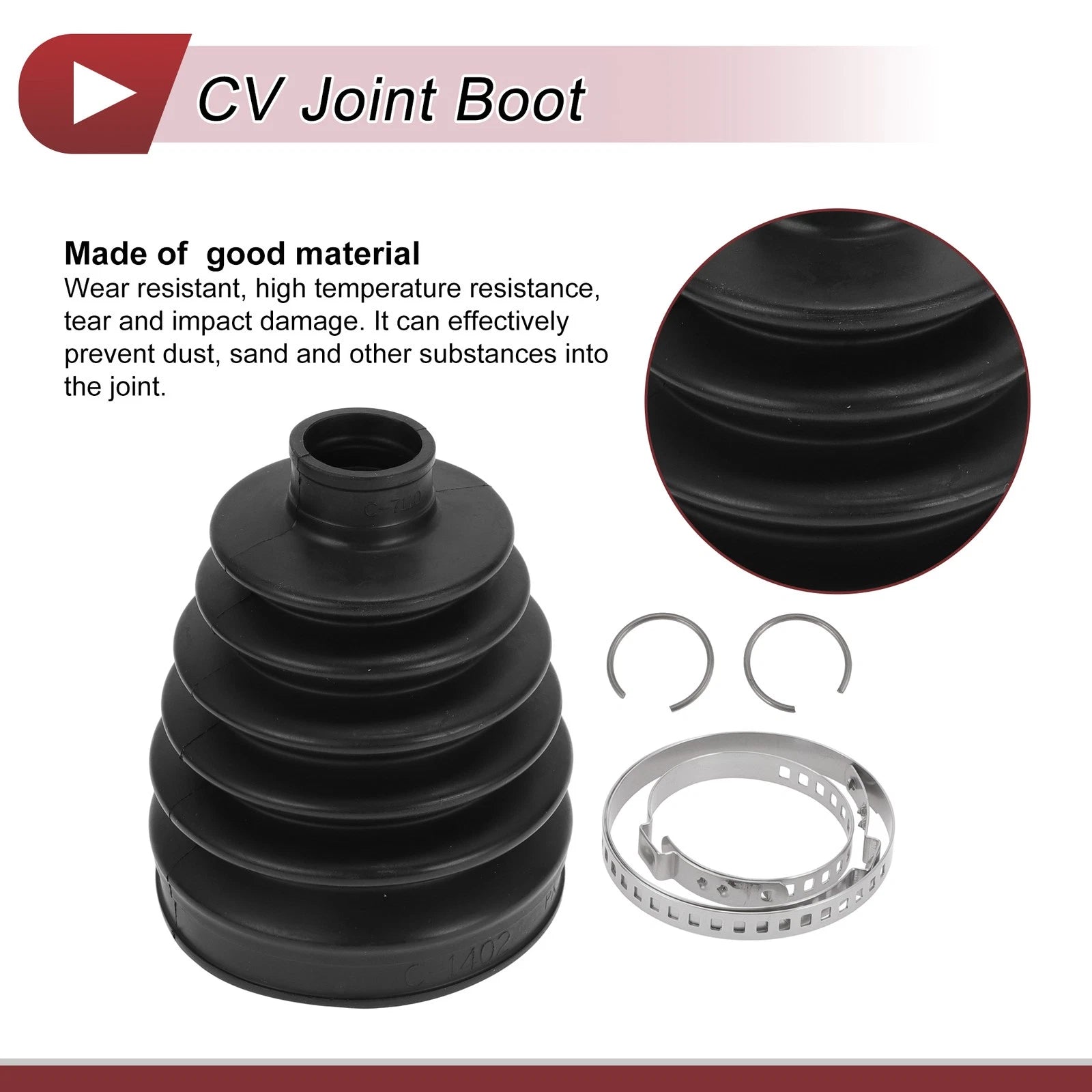 Outer CV Joint Boot Kit with Clamps for BMW 328i (2007–2016) 31607549468
