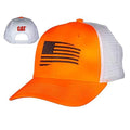 Caterpillar Blaze Orange Flag Cap Summer Mesh Snapback Hat