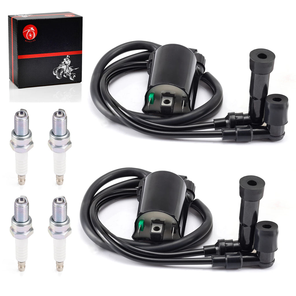 Ignition Coils w/ Cap & Spark Plug for Kawasaki VN1500 Vulcan 1500 (1996–2008)