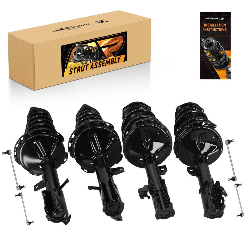 Set of 8 Struts and Sway Bars for Toyota Highlander, Lexus RX330, RX350, RX400h