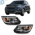Pair of LED Headlights for Ford Explorer Sport (2016–2018) Black