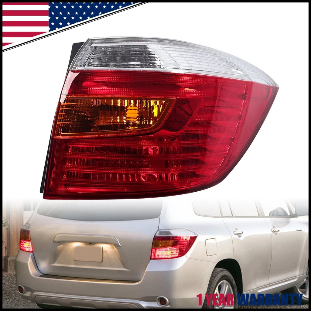Tail Light Rear Lamp Right Side for Toyota Highlander (2008–2010)