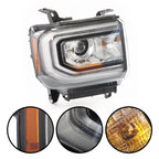 HID/Xenon Headlight Projector w/LED DRL Right Side for GMC Sierra 1500 (2016–2018)
