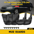 Set of 2 Mud Flaps for Honda Civic Coupe Sedan (1996–2000)