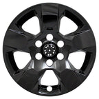 Wheel Covers Hub Caps 4 Black 18 in for Dodge Ram 1500 (2019–2022)