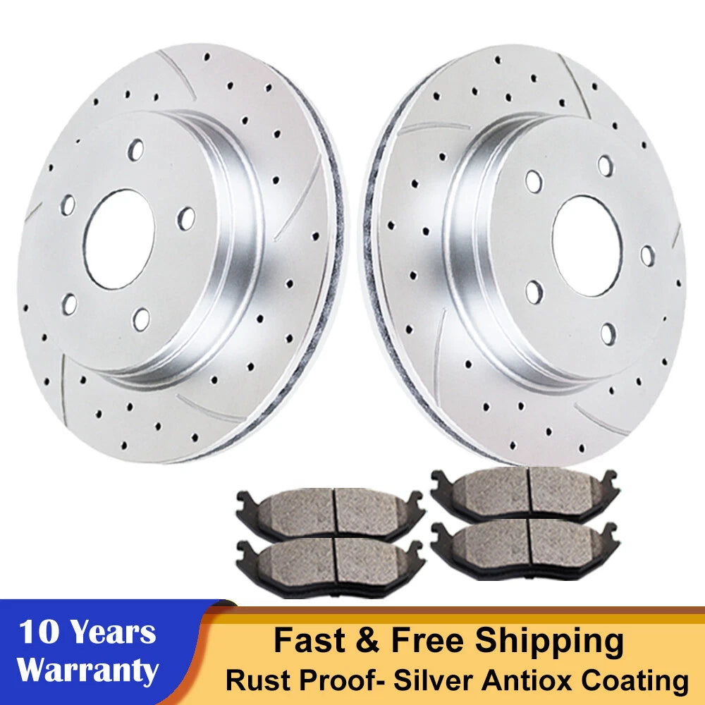 Front Drilled Brake Rotors + Ceramic Pads for Dodge RAM 1500 Durango (YYYY–YYYY)
