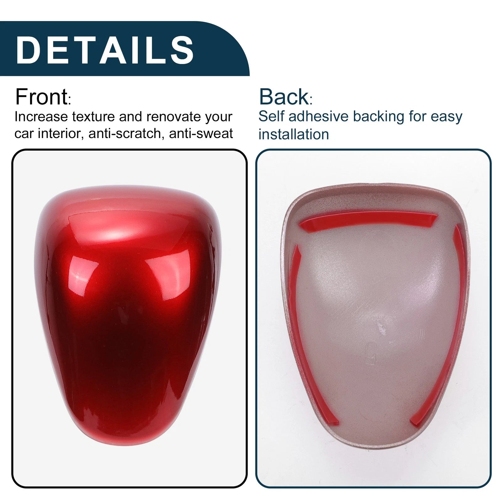 Gear Shift Knob Decorator Cover for Honda Accord (2013–2017) Red