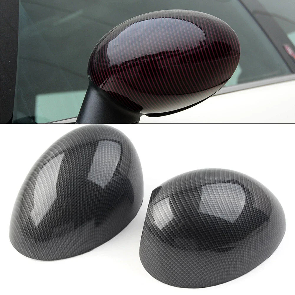 Carbon Fiber Look Door Wing Mirror Covers for Mini R55 R56 R57 R58 R59 R60 R61 (2007-2015)
