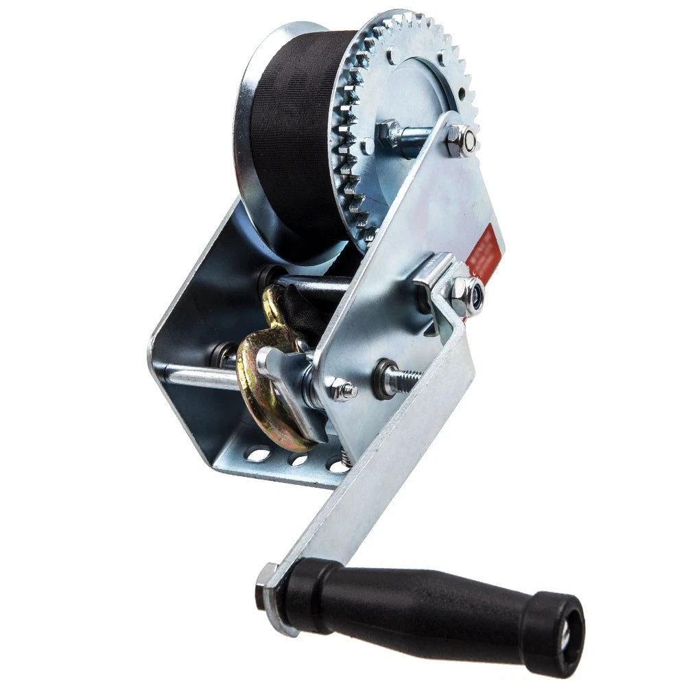 Manual Winch 2000 lbs 20 ft Strap for Truck/Boat/RV (2000–2000)