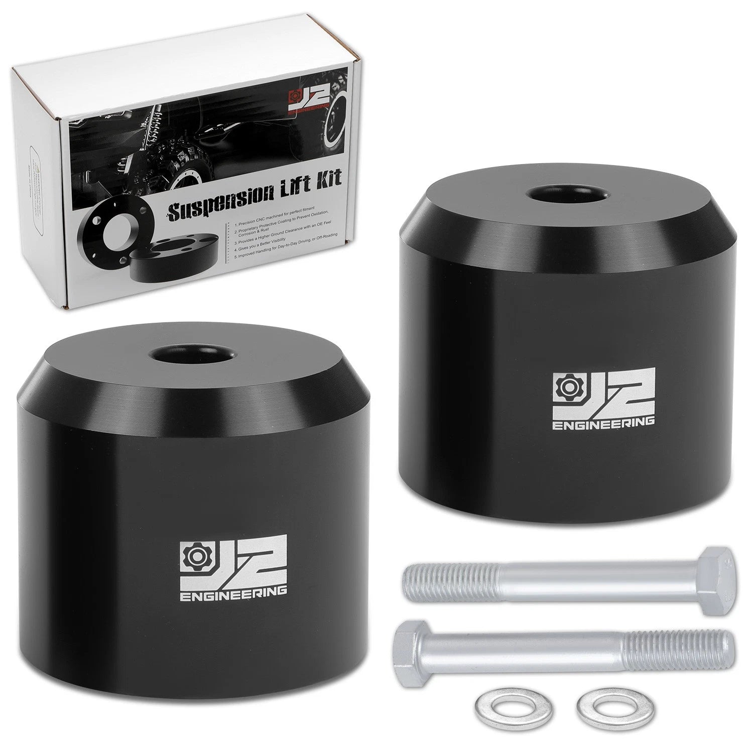 2X Aluminum Bump Stop Mount Lift Kit Spacers for Ford F-150 (2005–2022)