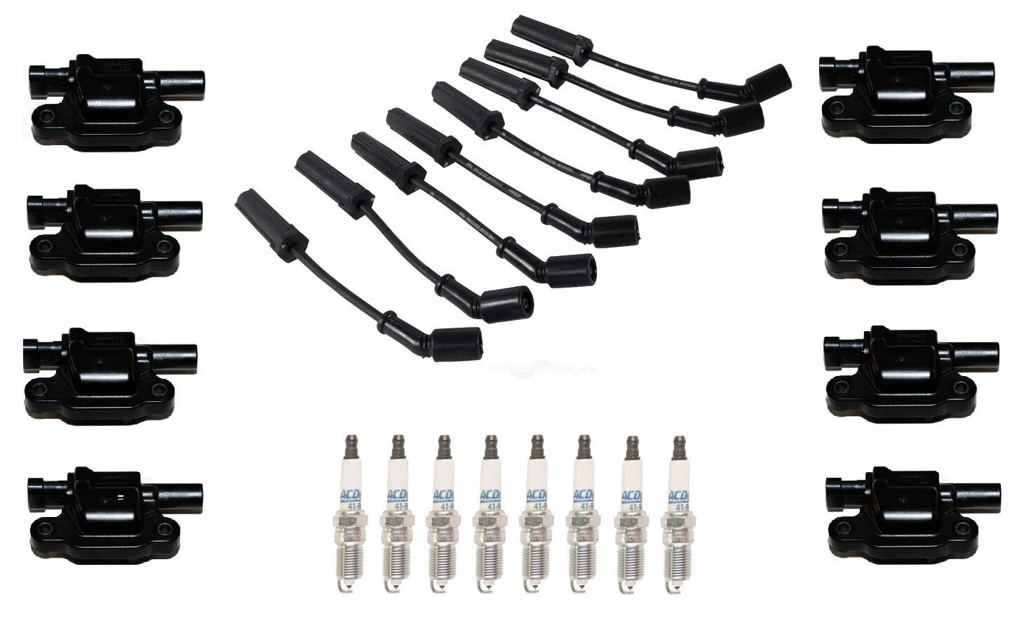 Set of 8 Ignition Wires & 8 Spark Plugs for ACDelco Allure Camaro Envoy Yukon