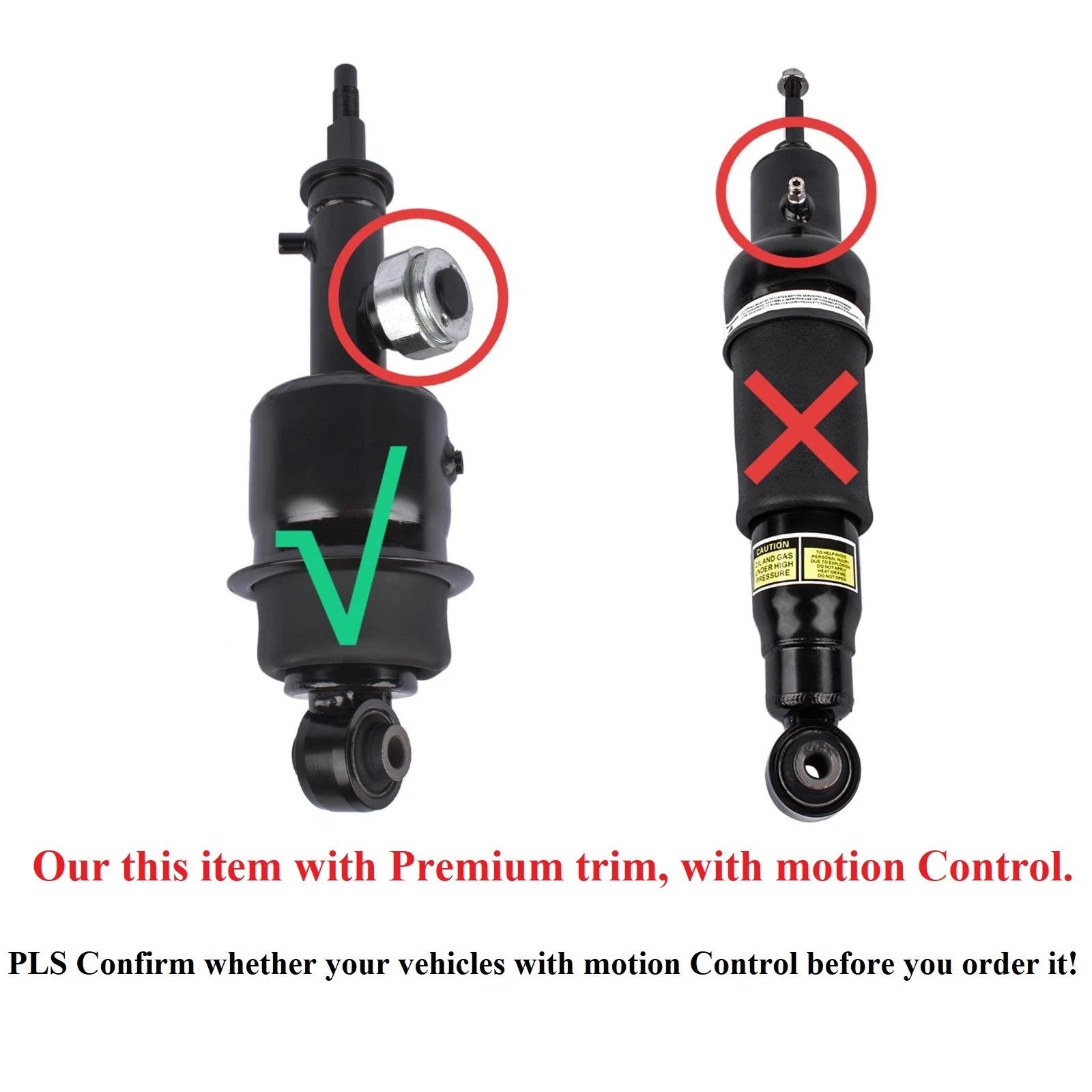 Pair Rear Air Suspension Shocks for Infiniti QX56 QX80 (2011–2021)