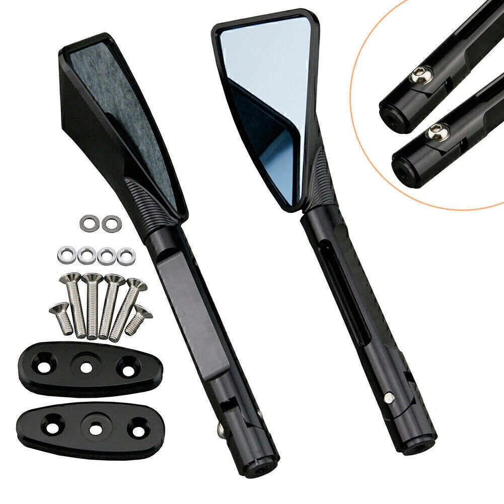 1 Pair Black Rear Side Mirrors for Suzuki GSXR 1000 (2001–2004) & GSXR 600 (2001–2005)