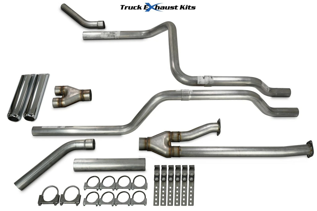 2.5" Dual Exhaust Kit Y Pipe with Chrome Tip for Toyota Tundra (2009–2013)