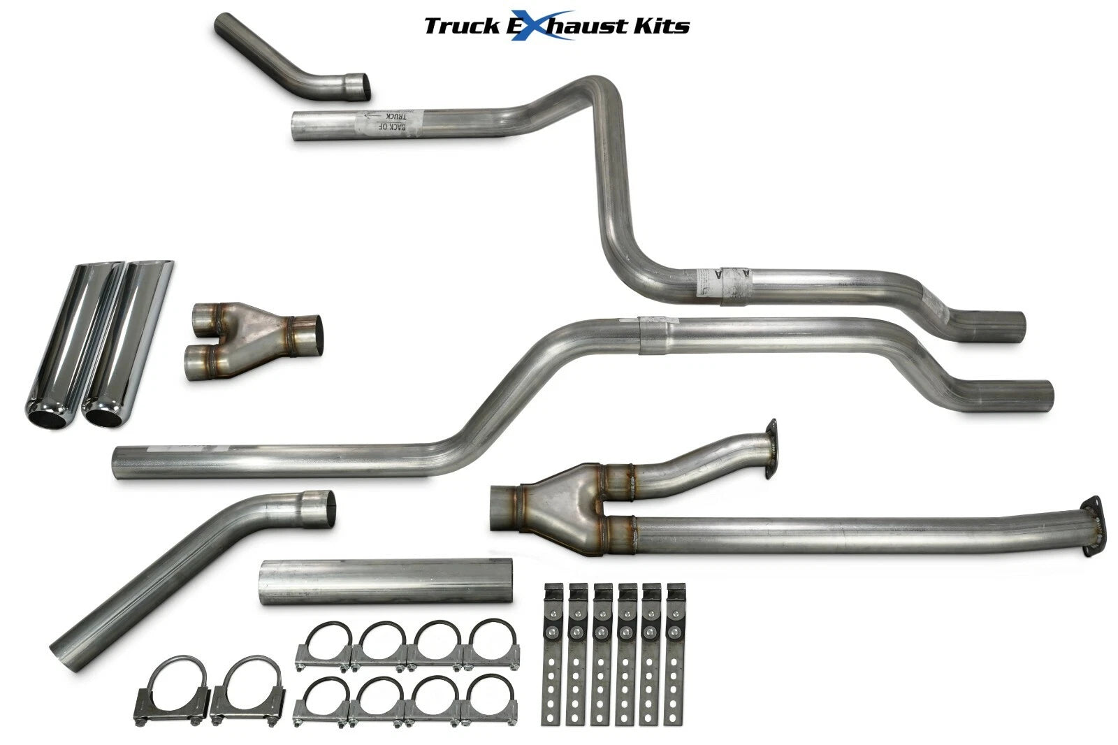 2.5" Dual Exhaust Kit Y Pipe with Chrome Tip for Toyota Tundra (2009–2013)