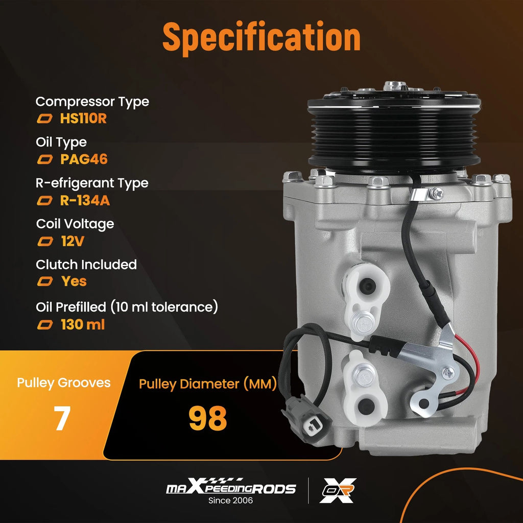 A/C Compressor for Honda CR-V 2.4L (2002-2006)