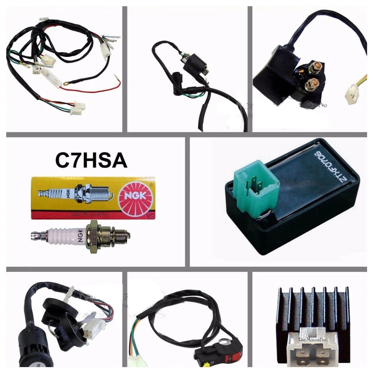 Wiring Harness Loom for Pit Bike 50/70/110/125cc (Electric Start)