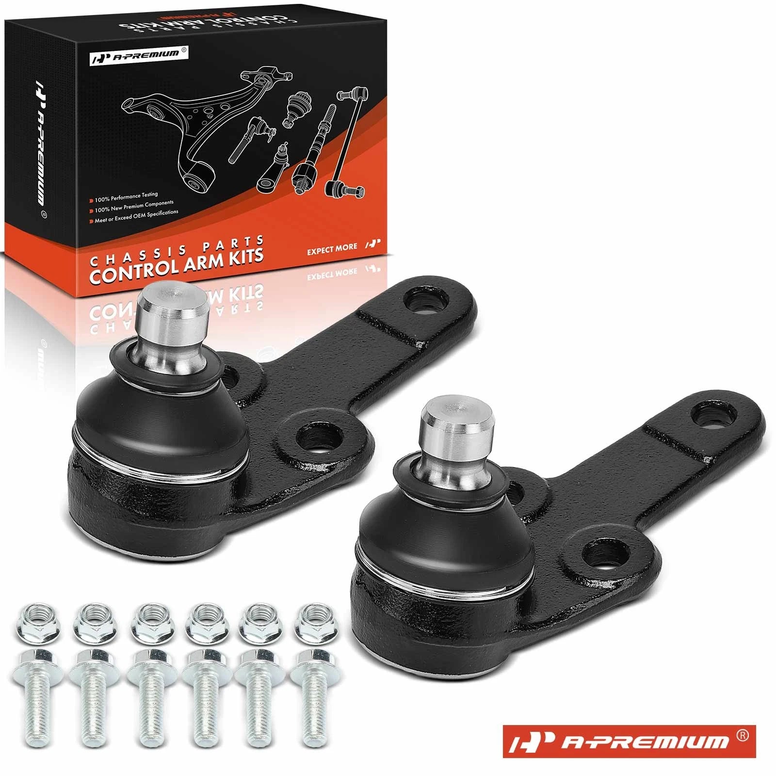 2X Front Lower Side Ball Joint Kit for Ford Focus (2004–2011)