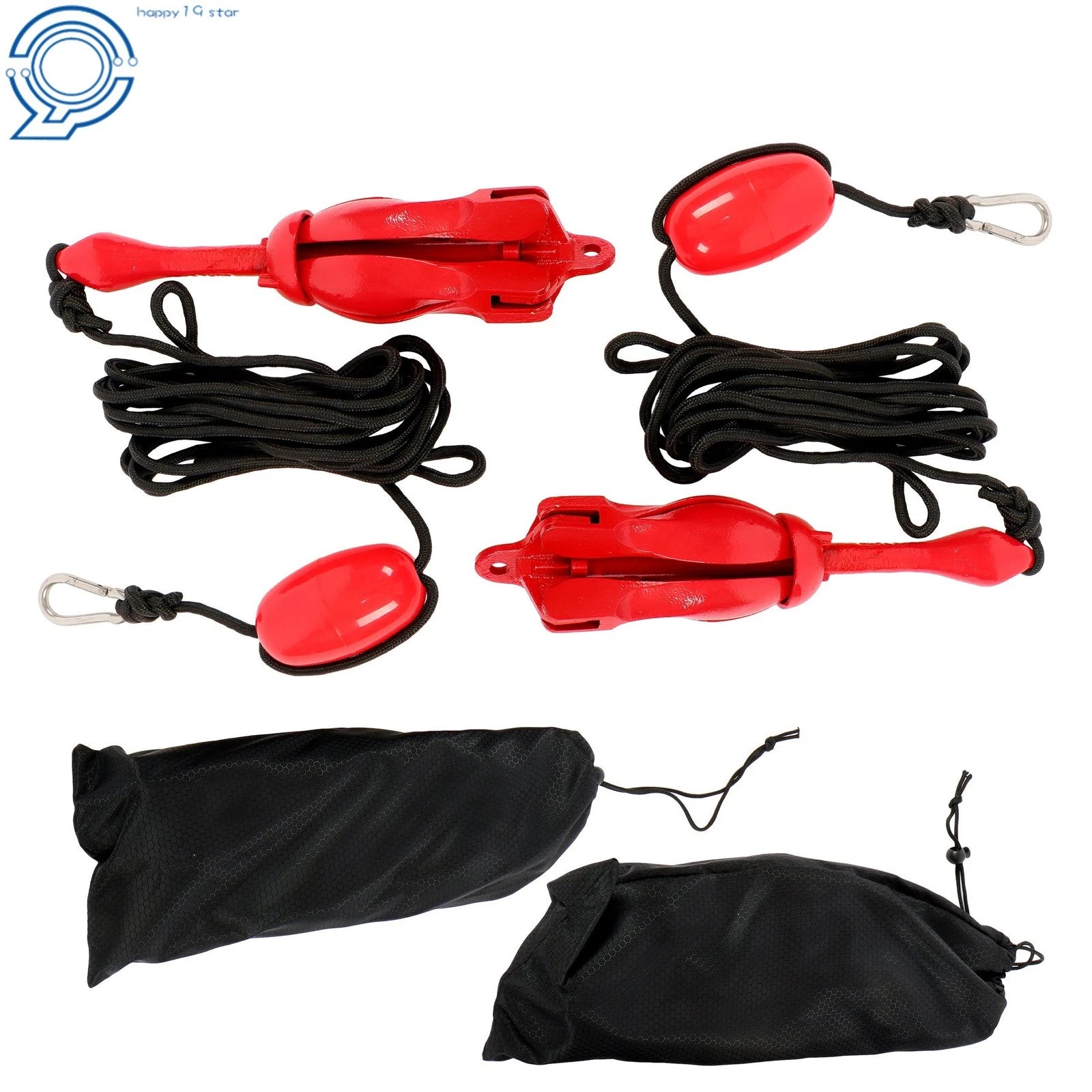 2X Portable Folding Anchor Kit for Canoe Kayak Raft Boat (7.05lb)