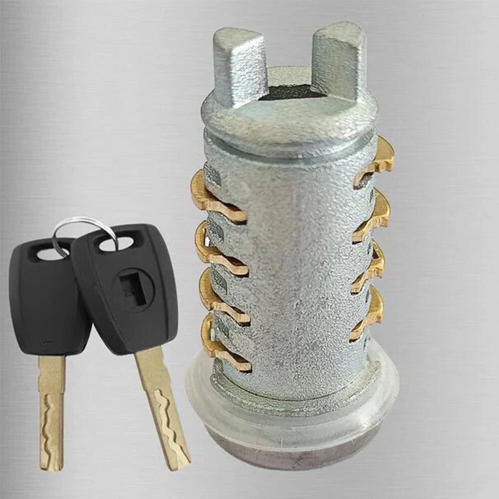 Door Lock Cylinder w/ 2 Keys for Fiat Doblo, Doblo Cargo, Panda, Punto