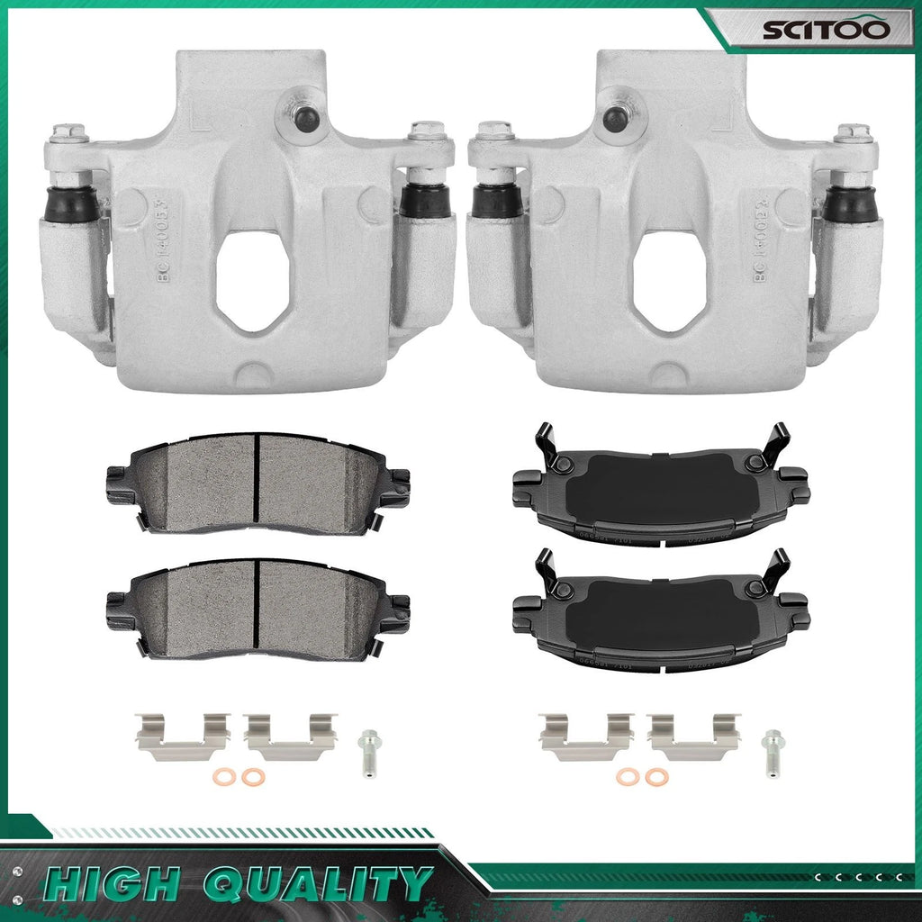 Rear Brake Calipers with Ceramic Pads for Buick Enclave, Chevy Traverse