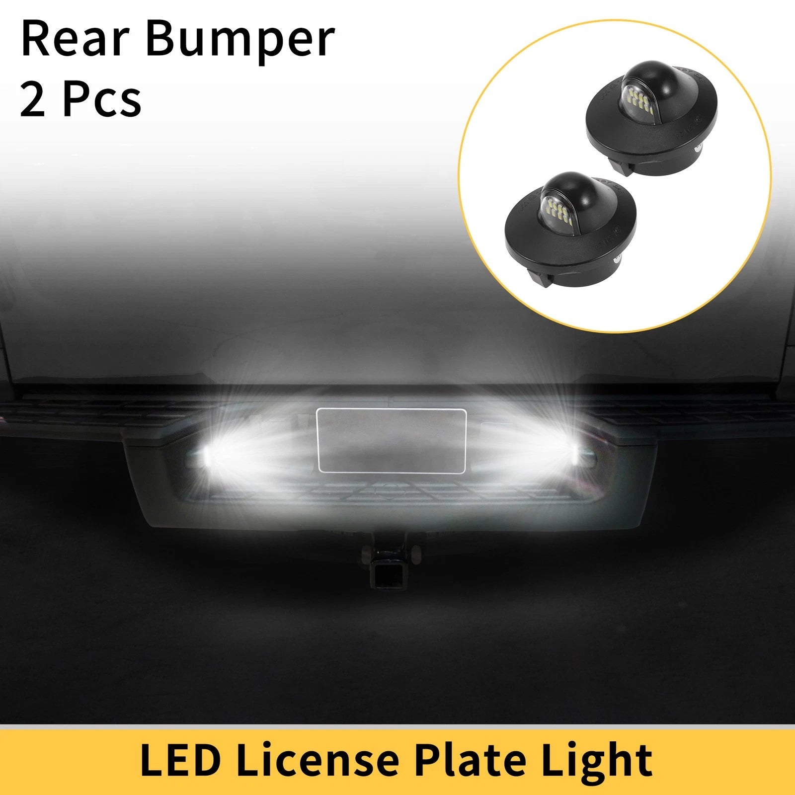 2X License Plate Light for Ford F-150 F-250 F-350 (1990–2001) Clear Lens