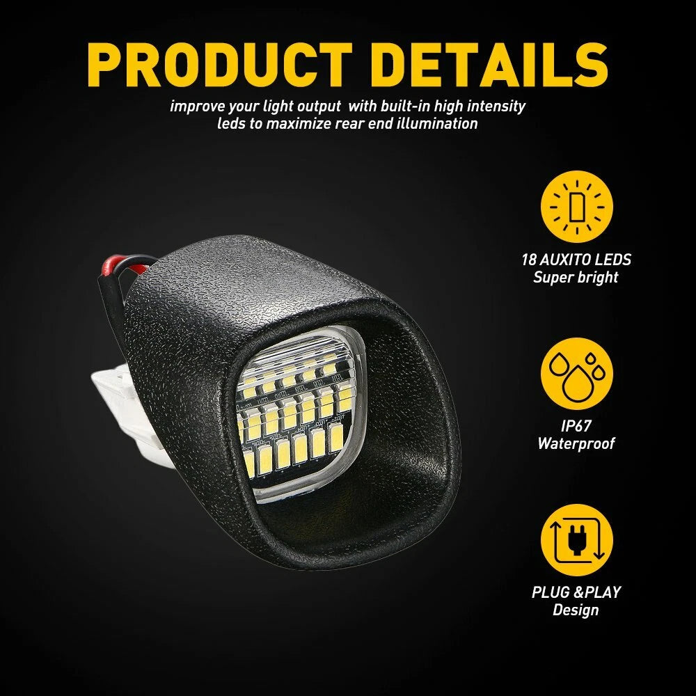 Set of 2 SMD LED Rear Bumper License Plate Lights for Chevy Blazer S10 (1998–2001)