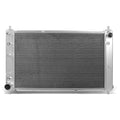 Three Row Aluminum Chrome Radiator + 10" Black Fans for Mustang (1997–2004)