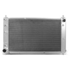 Three Row Aluminum Chrome Radiator + 10" Black Fans for Mustang (1997–2004)