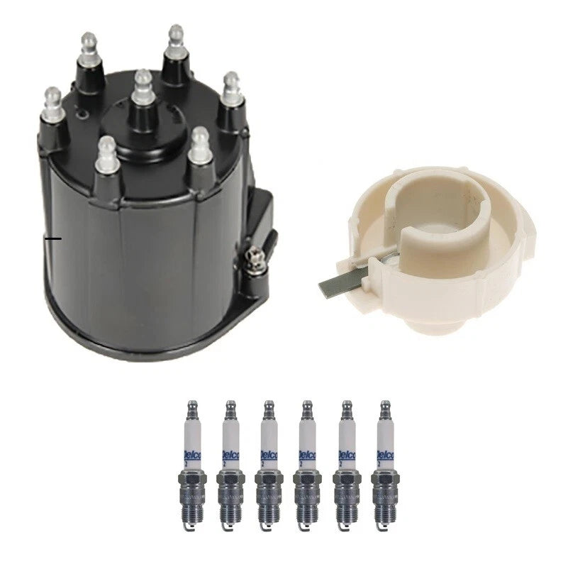 Distributor Rotor Cap & Spark Plugs Kit for GMC S15 Jimmy (1995–2001)