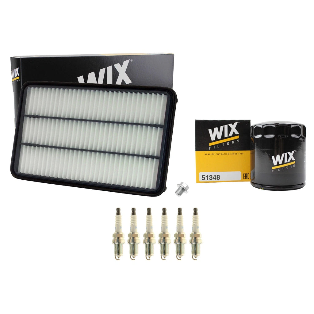 Wix Engine Air Oil Filters & NGK 6 Laser Iridium Spark Plugs Kit for Camry V6 (G)