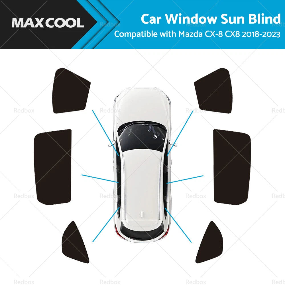 Magnetic Car Window Sun Blind Shade Mesh for Mazda CX-8 (2018–2023)