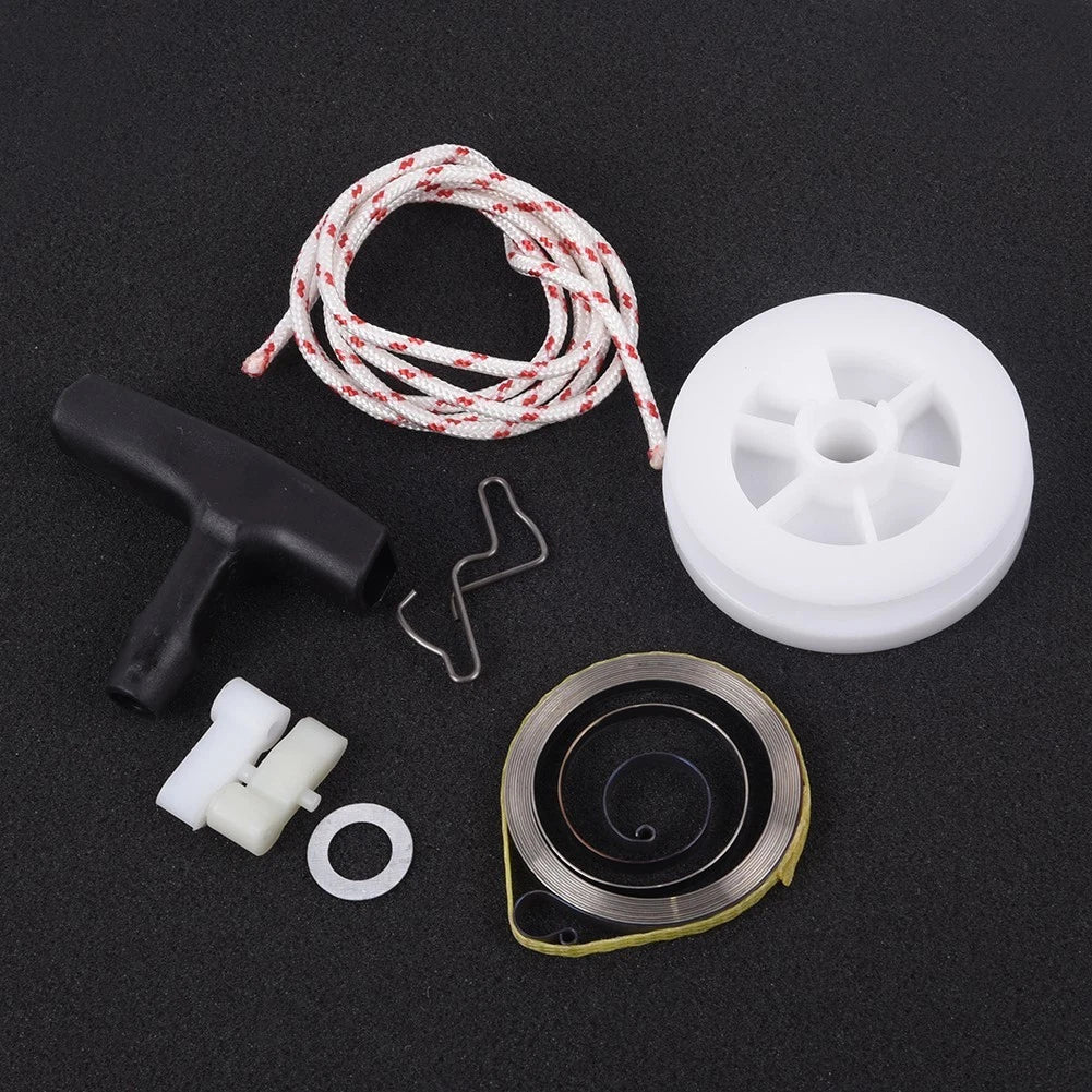Rewind Spring Recoil Starter Pulley Clip Pawls Washer Set for Chainsaw