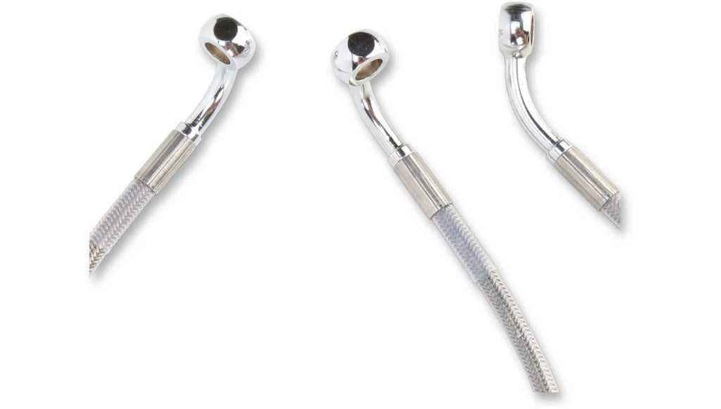 Drag Specialties Extended Stainless Steel Front Brake Line Kit for Harley