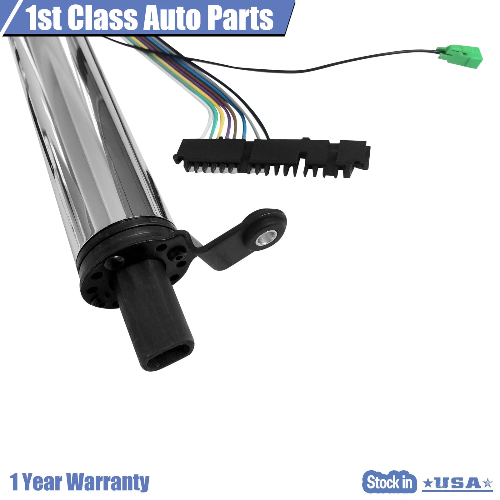 32" Chrome Steering Column Tilt for Auto with Wheel Adapter