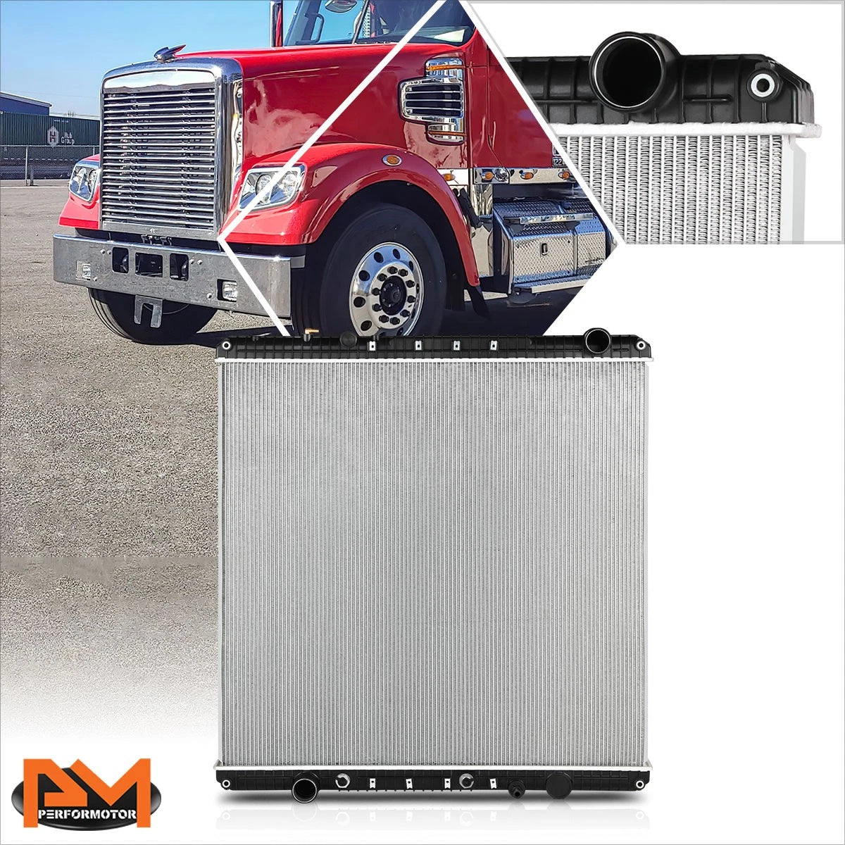 OE Style Aluminum 2-Row Radiator for Western Star 4900EX/4900FA/4900SA (2011–2012)