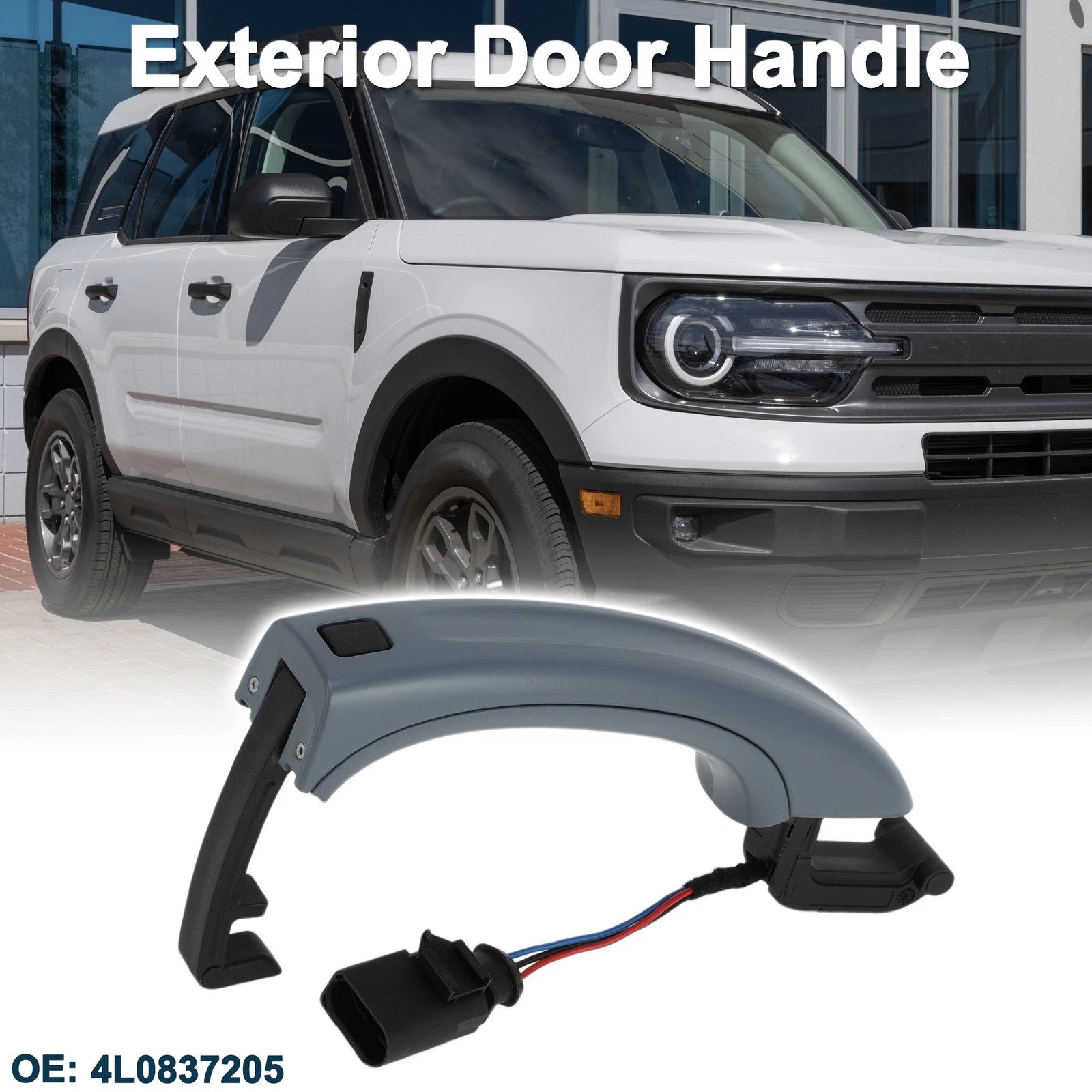 Front Right Exterior Door Handle for Audi Q7 (2007–2015) No. 4L0837205 Black Gray