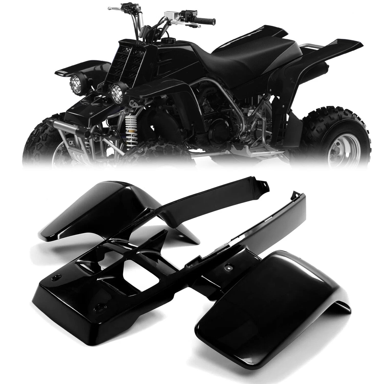 Black Front Fender Plastic Body Kit for Yamaha Banshee 350 (1987–2006)
