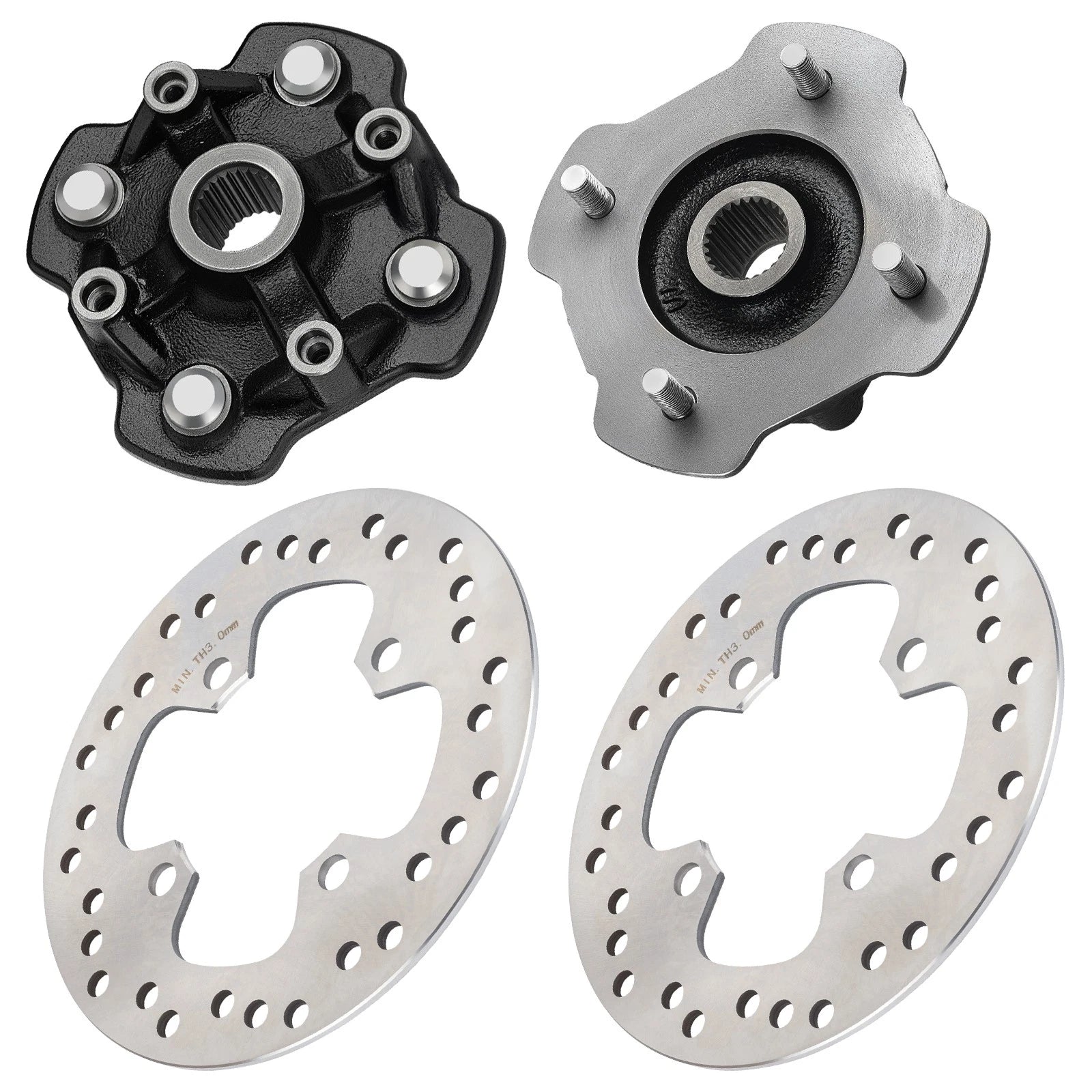 Front L+R Wheel Hub Brake Disc for Honda Foreman Rubicon 500 TRX520FA/FM (2020–2024)