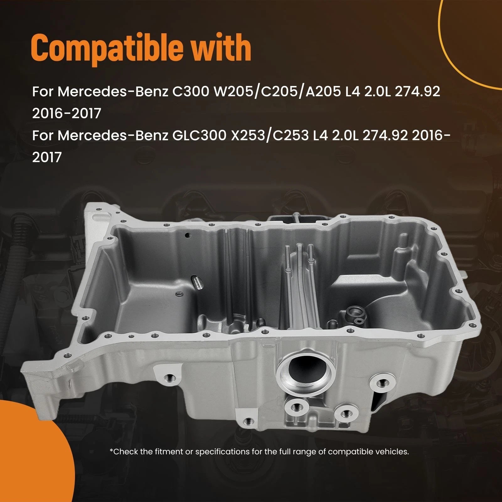 Engine Oil Sump Pan for Mercedes-Benz C300/GLC300 (2015-2023)