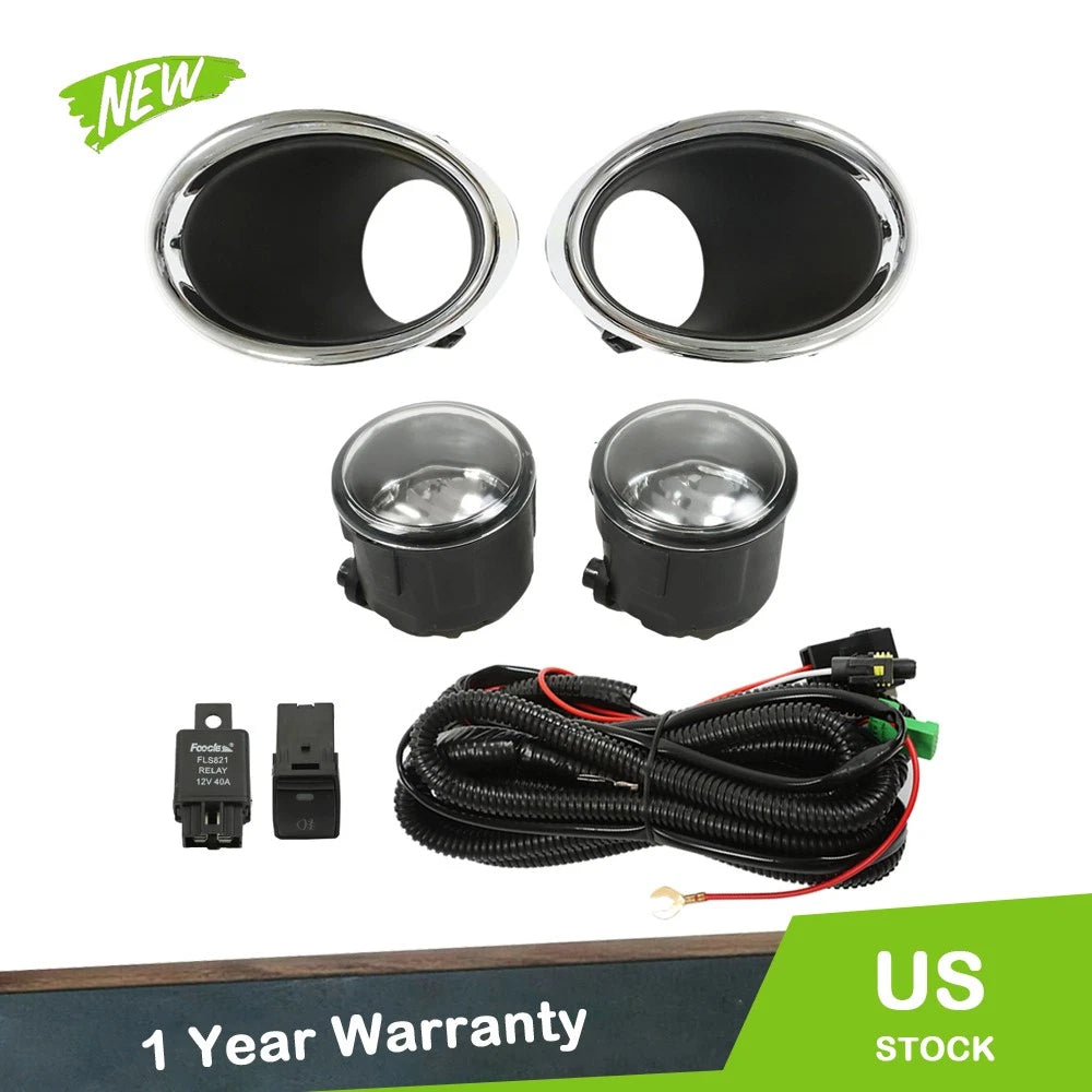 Fog Lights Bumper Lamps + Bulb + Switch for Rogue Sport (2017–2018)