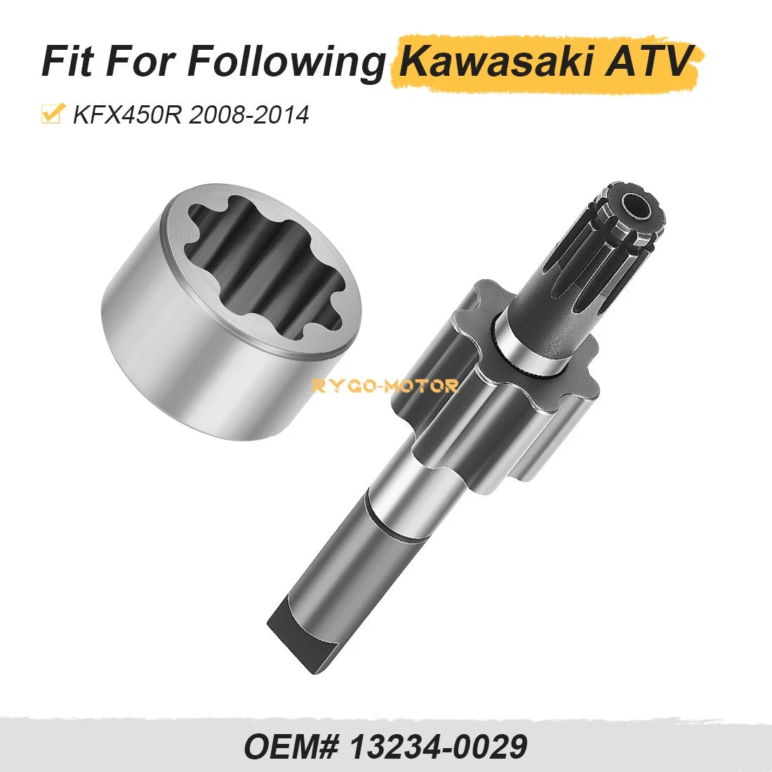 Oil Pump Assembly Feed Shaft & Rotor for Kawasaki KFX450R (2008–2014) 13234-0029