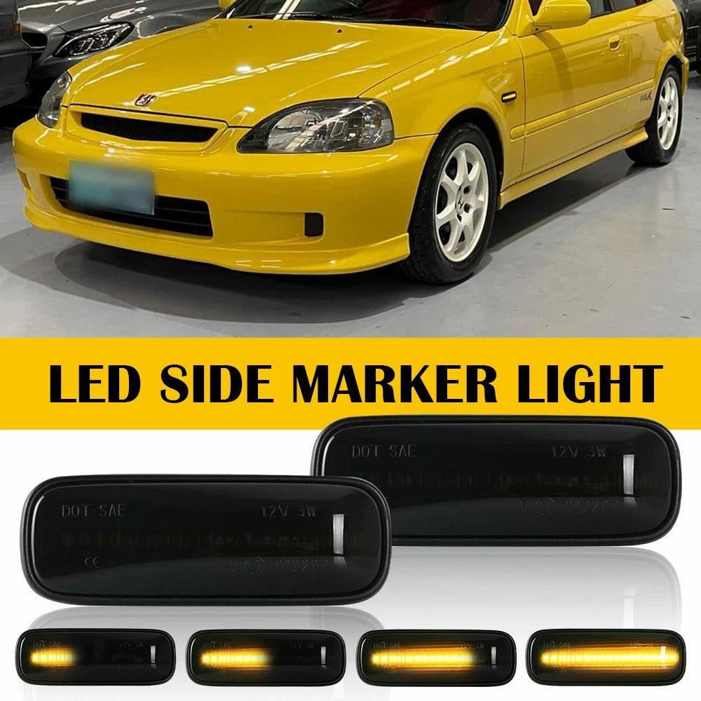 LED Sequential Side Dynamic Marker Turn Signal Lights for Honda Civic (1996–2000)