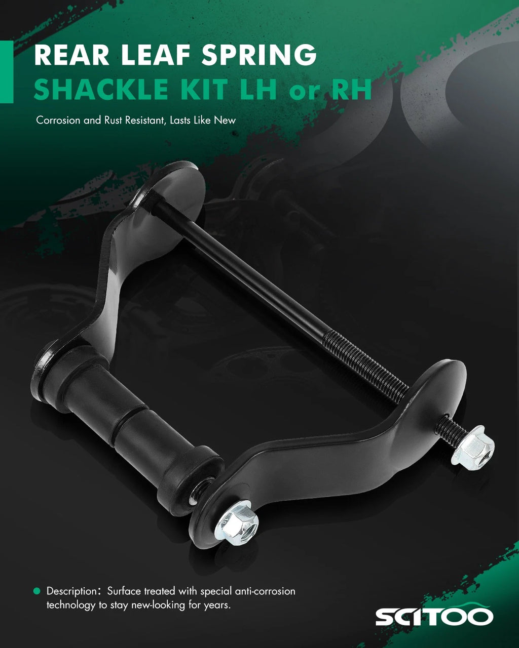 Rear Leaf Spring Shackle Kit for Chrysler Dodge (2001–2007) 722-080
