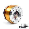 Steering Wheel Quick Release Hub Adapter Snap Off Boss Kit - Gold