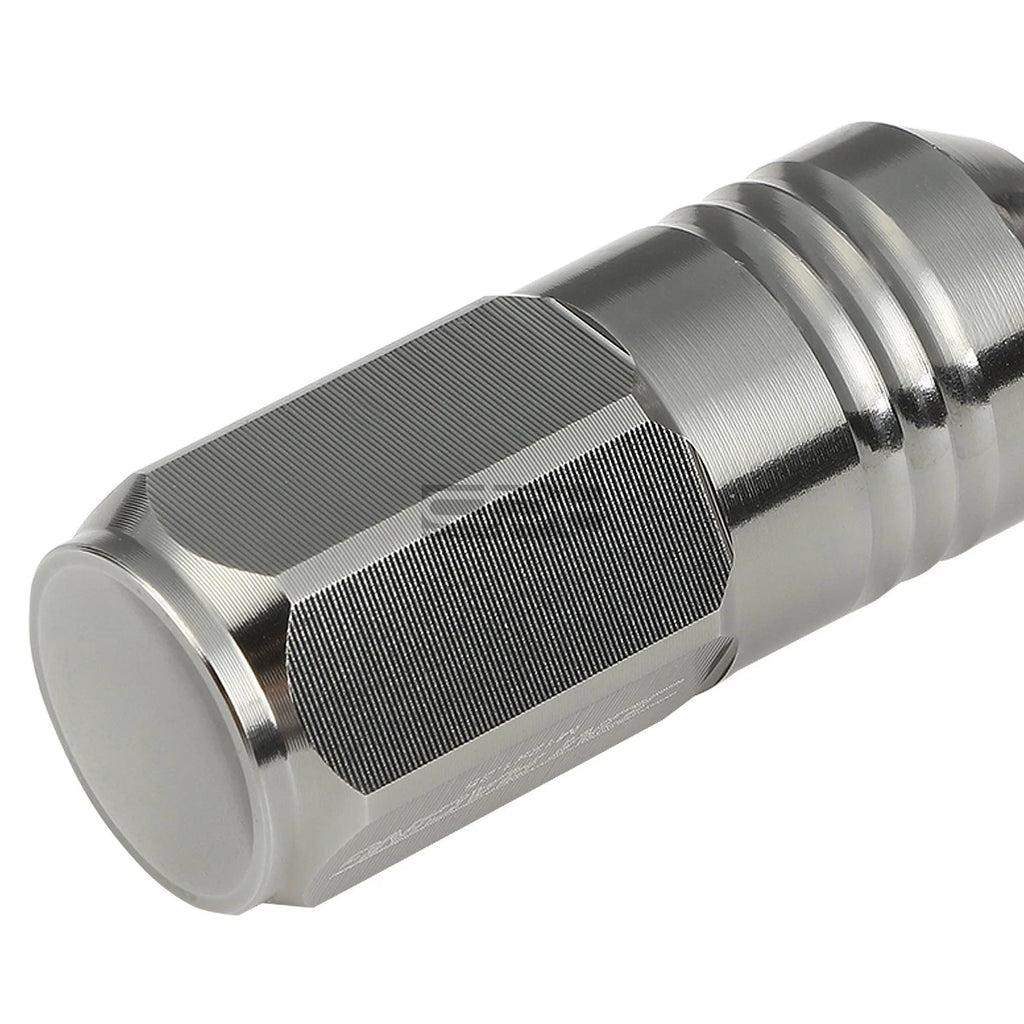 Set of 20 Closed End M12x1.25 50mm Tall Gun Metal Aluminum Lug Nuts + Adapter