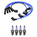 NGK 7mm Wire Set & Denso Nickel Spark Plug Kit for Mazda B2200 (1986–1993)