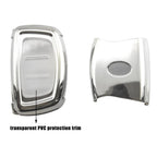Glossy Chrome Silver TPU Full Seal Key Protector Shell Holder for Hyundai Accent (2018-2020)